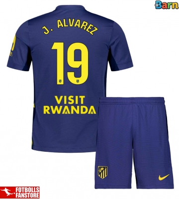 Atletico Madrid Julian Alvarez #19 Bortatröja Barn 2025-26 Kortärmad (+ Korta byxor)